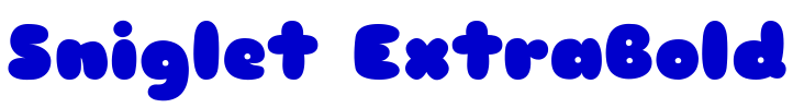 Sniglet ExtraBold шрифт